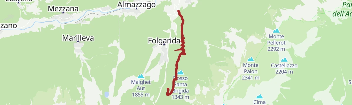 Route map: Malga Presson Bassa